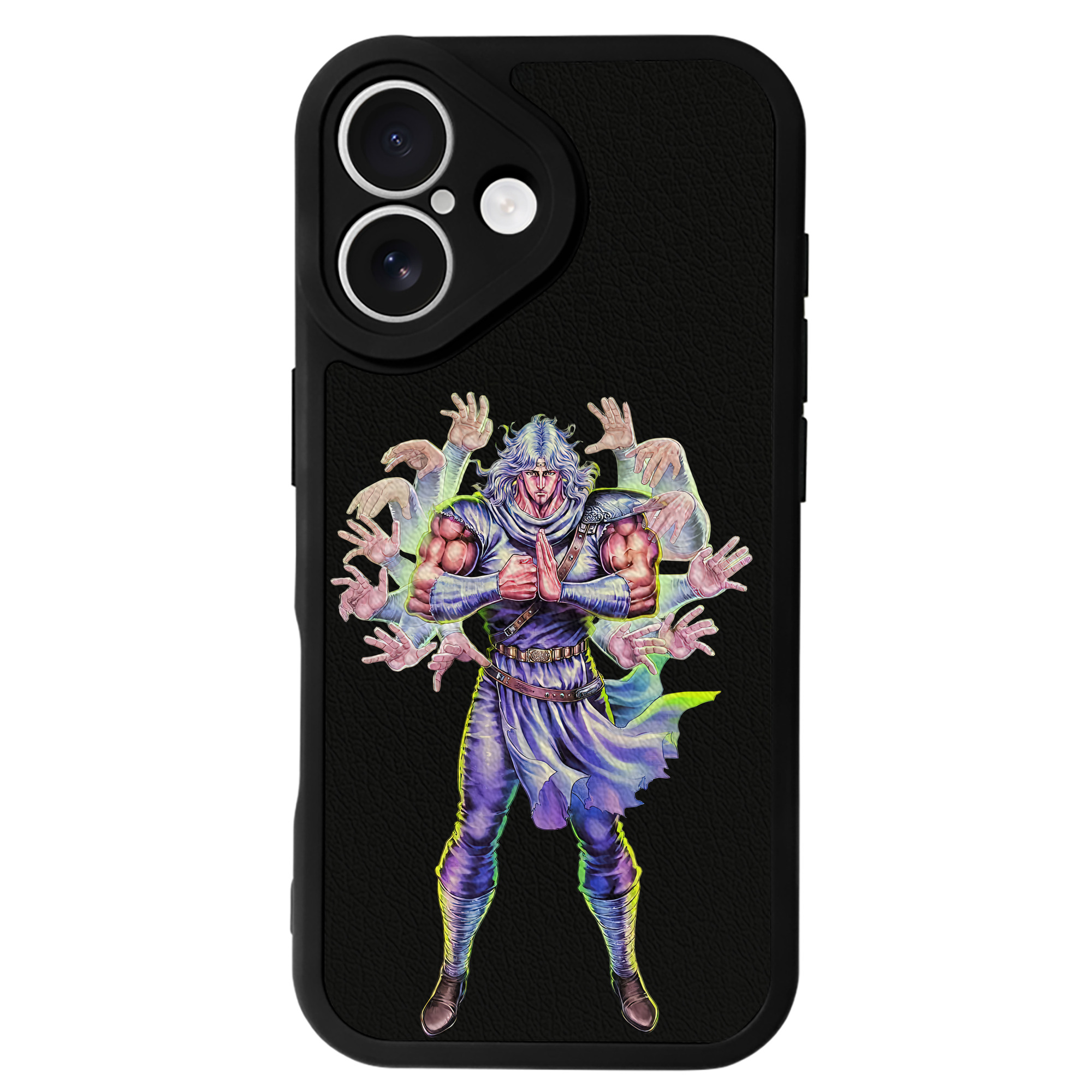 （画像用） 北斗の拳 Fist of the North Star 【iPhone 16シリーズ対応】シリコンスマホケース（レザー調） 材質：シリコン